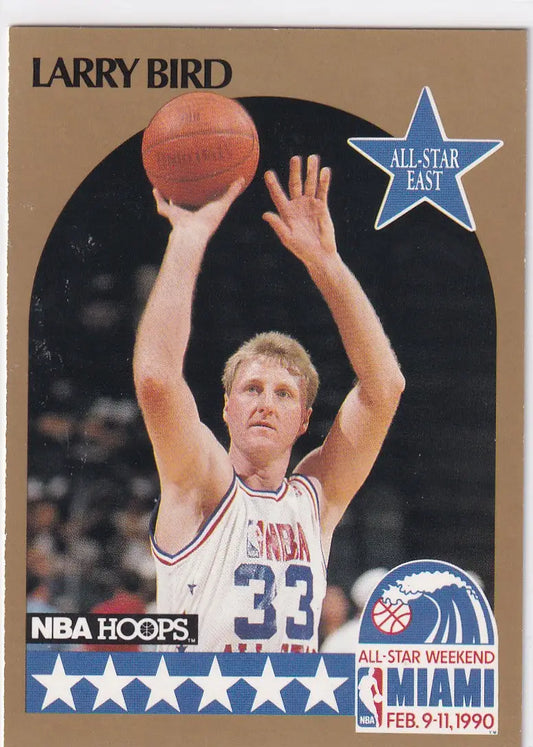 1990 HOOPS #2 LARRY BIRD ALL STAR- BOSTON CELTICS - Basketball Card Single