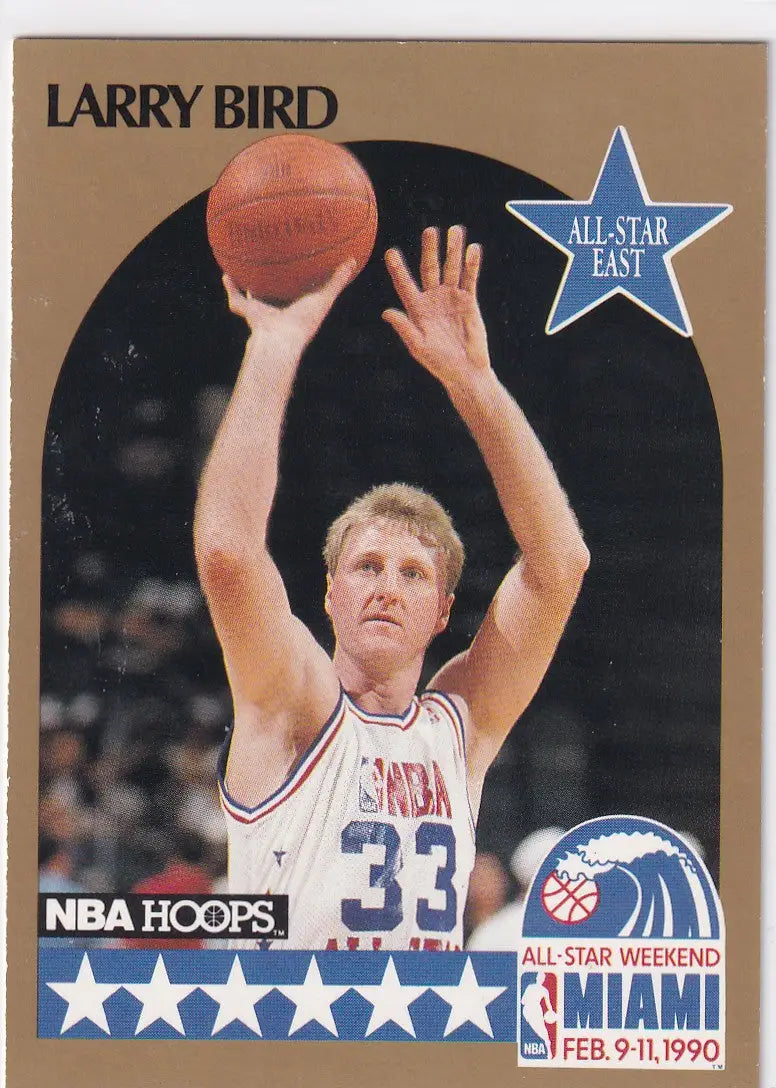 1990 HOOPS #2 LARRY BIRD ALL STAR- BOSTON CELTICS - Basketball Card Single