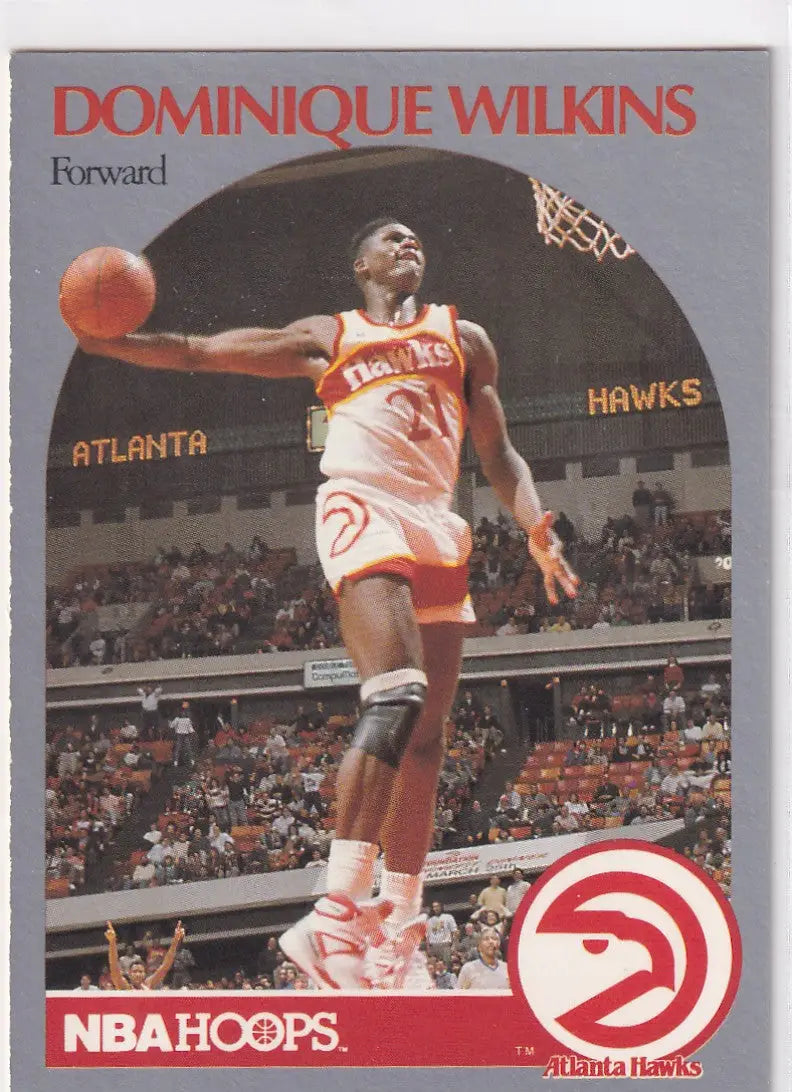 1990 HOOPS #36 DOMINIQUE WILKENS- ATLANTA HAWKS - Basketball Card Single