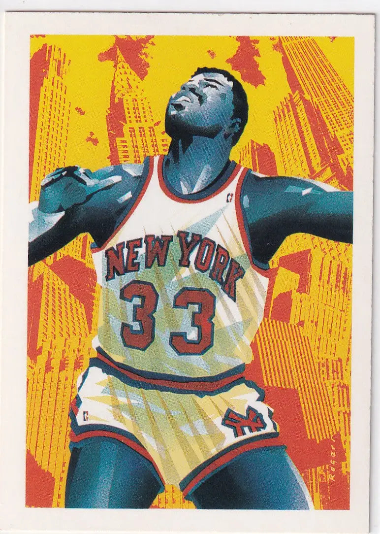 1990 HOOPS #372 PATRICK EWING- NEW YORK KNICKS - Basketball Card Single