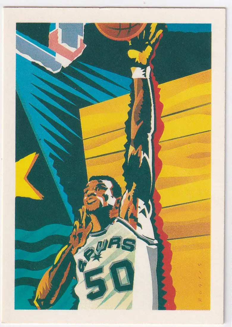 1990 HOOPS #378 DAVID ROBINSON- SAN ANTONIO SPURS - Basketball Card Single