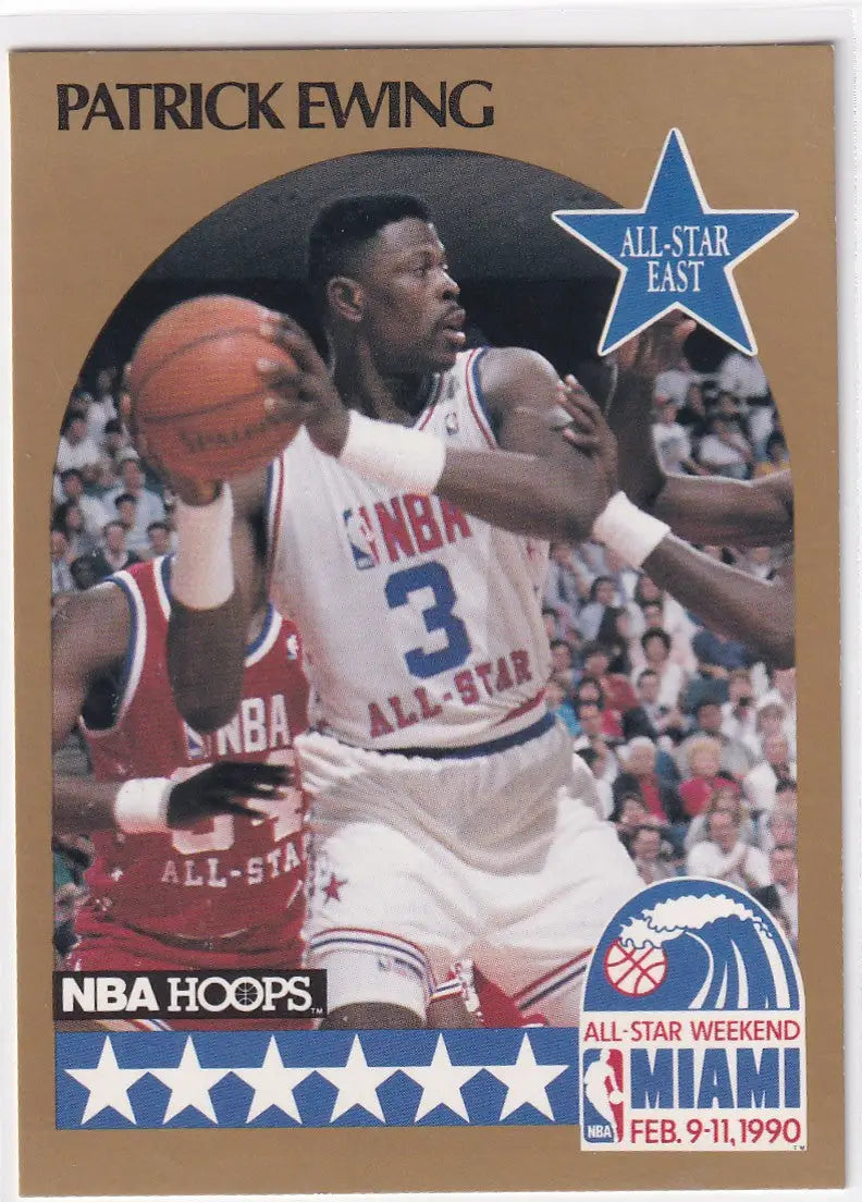 1990 HOOPS #4 PATRICK EWING ALL STAR WEEKEND- NEW YORK KNICKS - Basketball Card Single