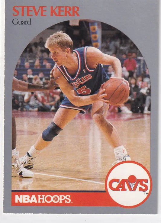 1990 HOOPS #75 STEVE KERR- CLEVELAND CAVALIERS - Basketball Card Single
