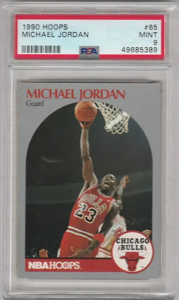 1990 Hoops Basketball #65 Michael Jordan Chicago Bulls PSA 9