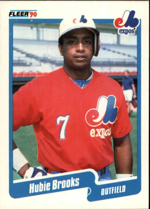 1990 Hubie Brooks Fleer Baseball Card #341 - Baseball Card Single