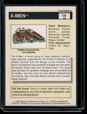 1990 Impel Marvel Comics #139 - Marvel Card Single