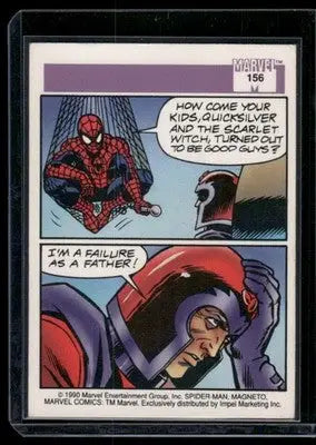 1990 Impel Marvel Comics Spider-Man Magneto #156 - Marvel Card Single