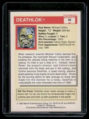 1990 Impel Marvel Deathlok #83 - Marvel Card Single