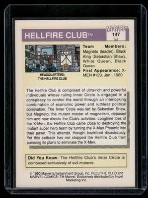 1990 Impel Marvel Universe Black Queen Black King White Queen Magneto #147 - Marvel Card Single