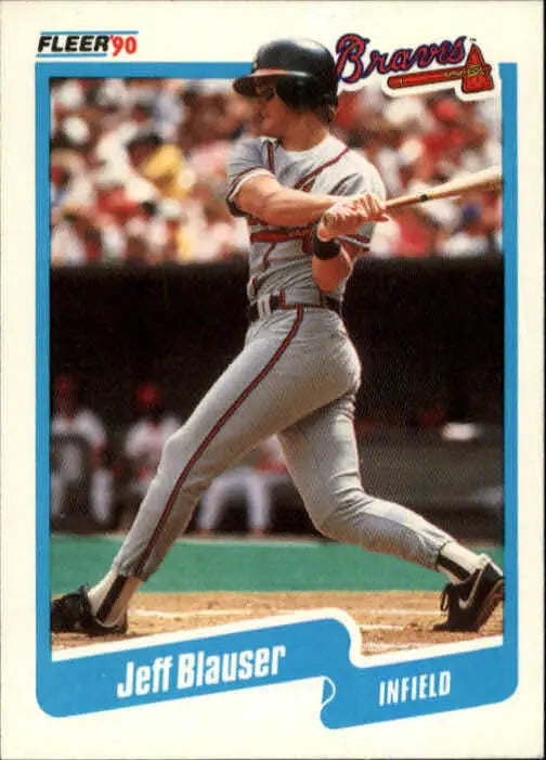 1990 Jeff Blauser Fleer Baseball Card #576 - Baseball Card Single