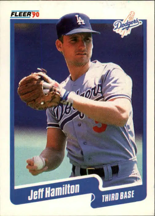 1990 Jeff Hamilton Fleer Baseball Card #396