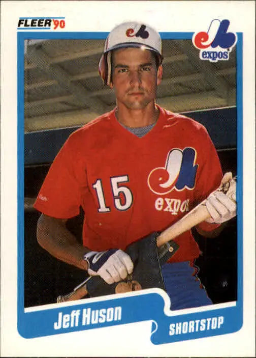 1990 Jeff Huson Fleer Baseball Card #350 - Baseball Card Single