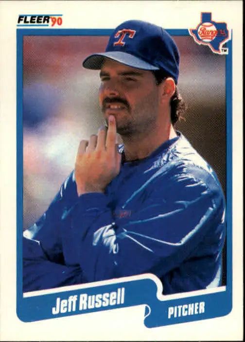 1990 Jeff Russell Fleer Baseball Card #312 - Baseball Card Single