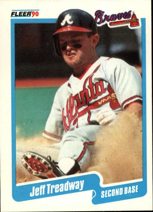 1990 Jeff Treadway Fleer Baseball Card #598 - Baseball Card Single