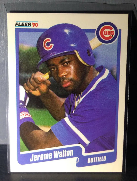 1990 Jerome Walton Fleer Baseball Card #44 - Baseball Card Single