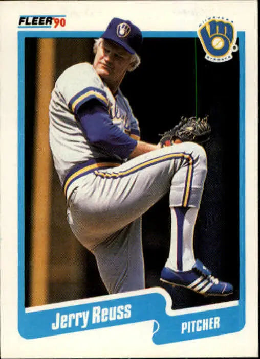 1990 Jerry Reuss Fleer Baseball Card #335 - Baseball Card Single