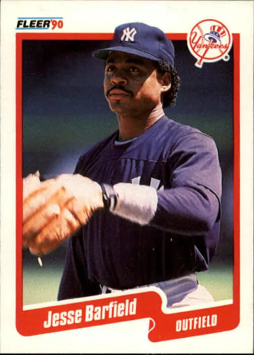 1990 Jesse Barfield Fleer Baseball Card #437 - Baseball Card Single