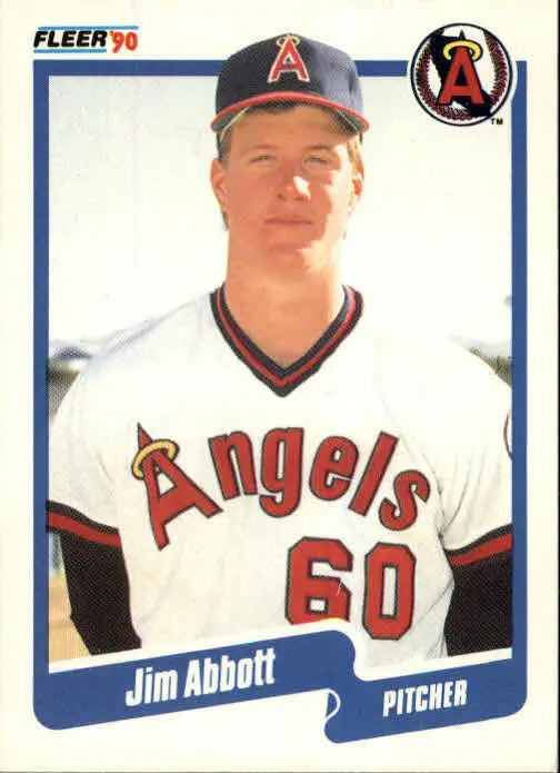 1990 Jim Abbott Fleer Baseball Card #125 - Baseball Card Single