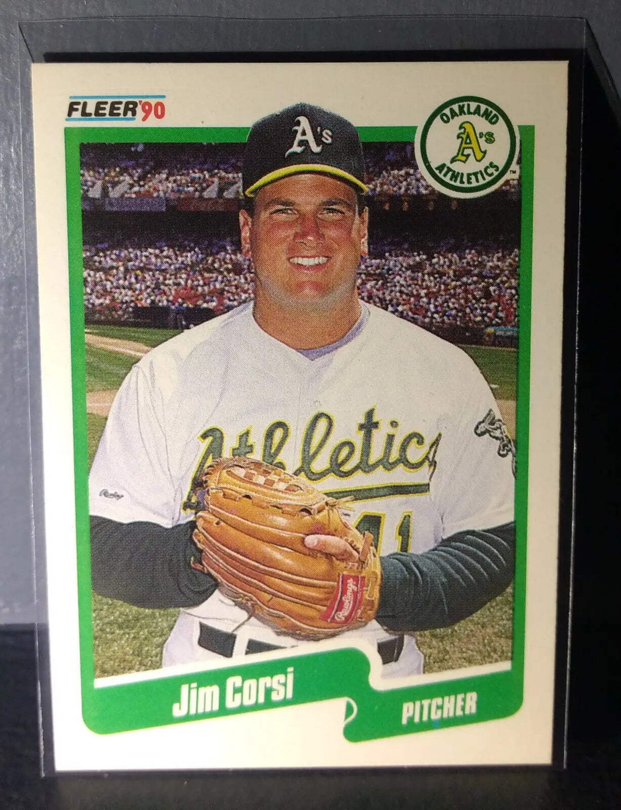 1990 Jim Corsi Fleer Baseball Card #4