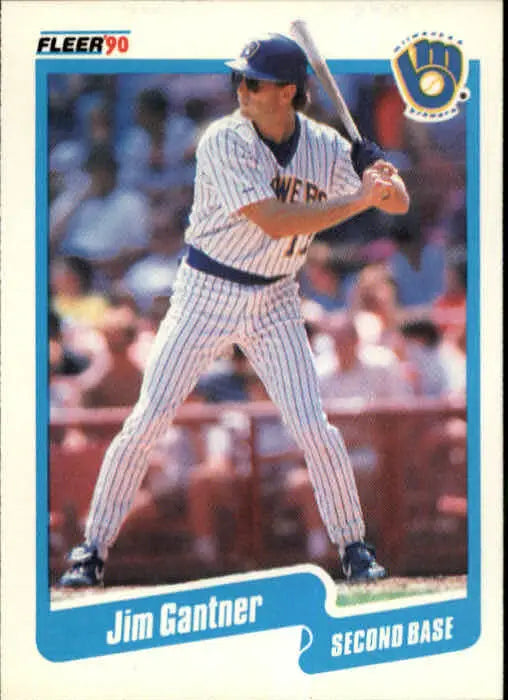 1990 Jim Gantner Fleer Baseball Card #324 - Baseball Card Single
