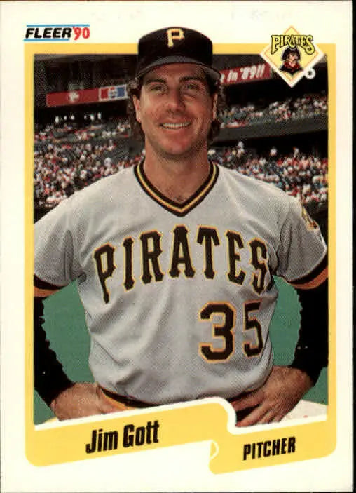 1990 Jim Gott Fleer Baseball Card #466 - Baseball Card Single