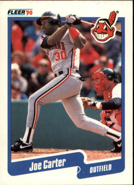 1990 Joe Carter Fleer Baseball Card #489 - Baseball Card Single
