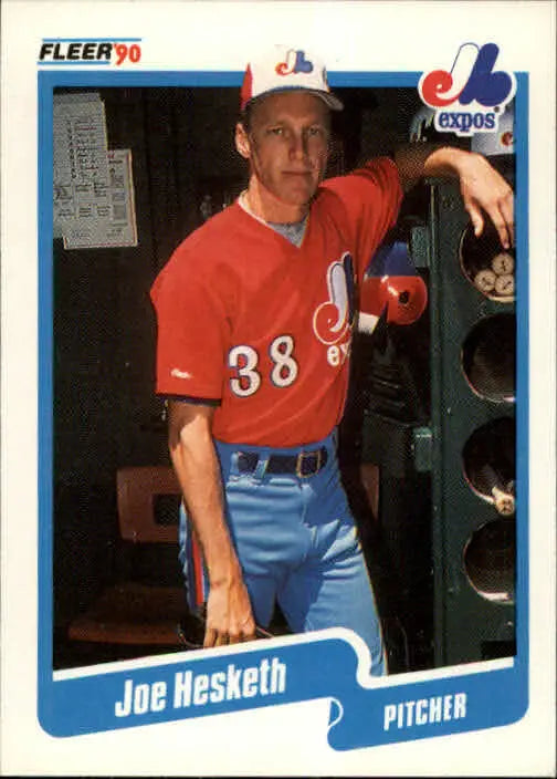 1990 Joe Hesketh Fleer Baseball Card #349 - Baseball Card Single