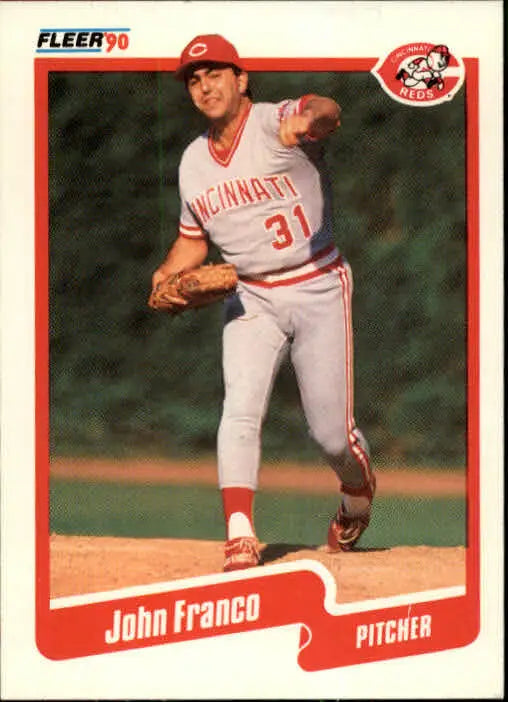 1990 John Franco Fleer Baseball Card #419 - Baseball Card Single