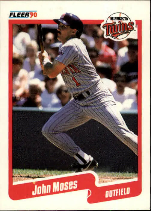1990 John Moses Fleer Baseball Card #381 - Baseball Card Single