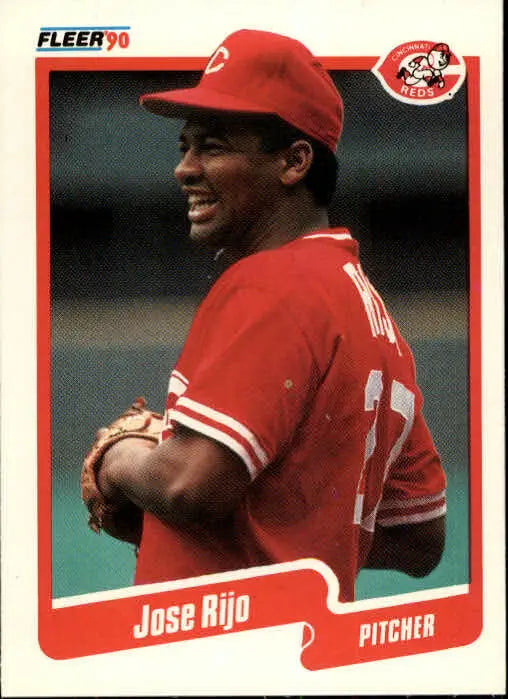 1990 Jose Rijo Fleer Baseball Card #430 - Baseball Card Single