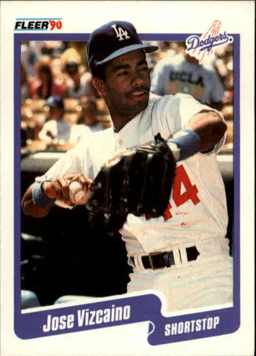 1990 Jose Vizcaino Fleer Baseball Card #410 - Baseball Card Single