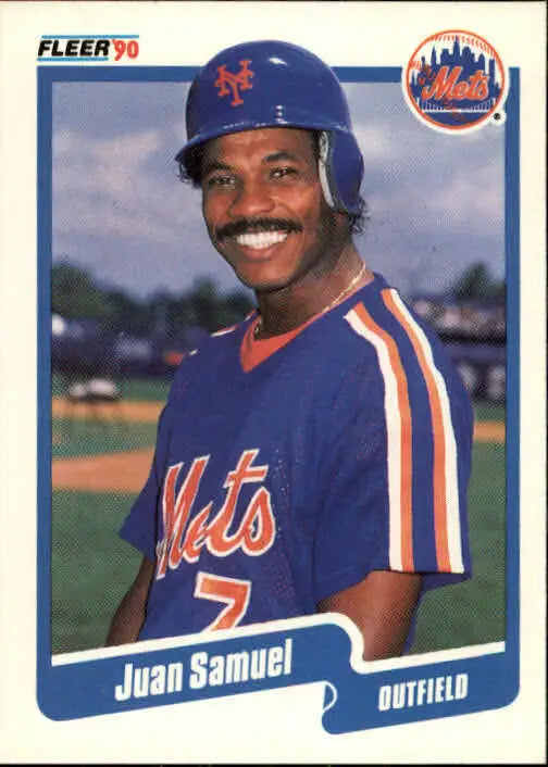 1990 Juan Samuel Fleer Baseball Card #215 - Baseball Card Single