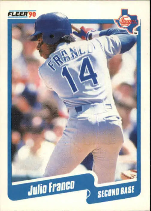 1990 Julio Franco Fleer Baseball Card #296 - Baseball Card Single