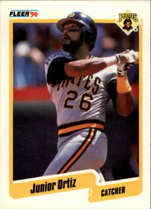 1990 Junior Ortiz Fleer Baseball Card #475 - Baseball Card Single