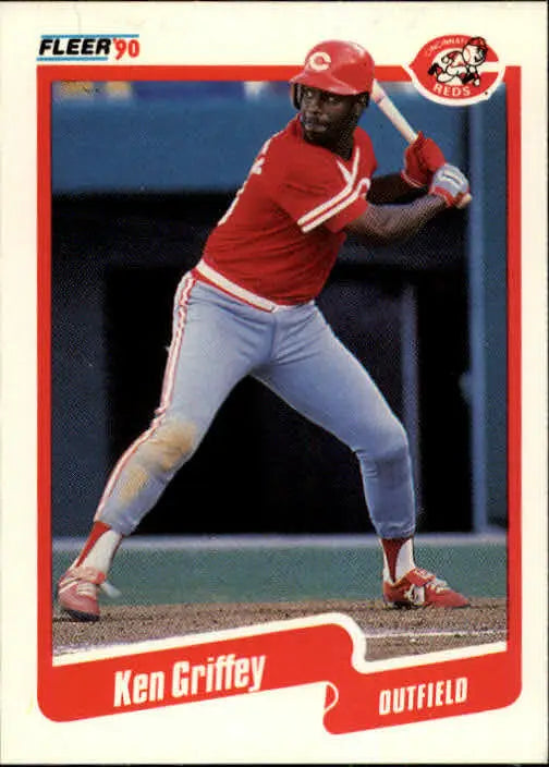 1990 Ken Griffey Fleer Baseball Card #420 - Baseball Card Single
