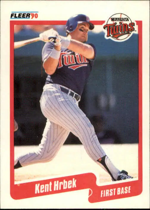 1990 Kent Hrbek Fleer Baseball Card #378 - Baseball Card Single