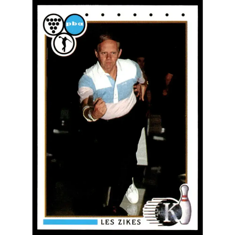 1990 Kingpins #54 Les Zikes NM-MT PBA Bowling Card - Other