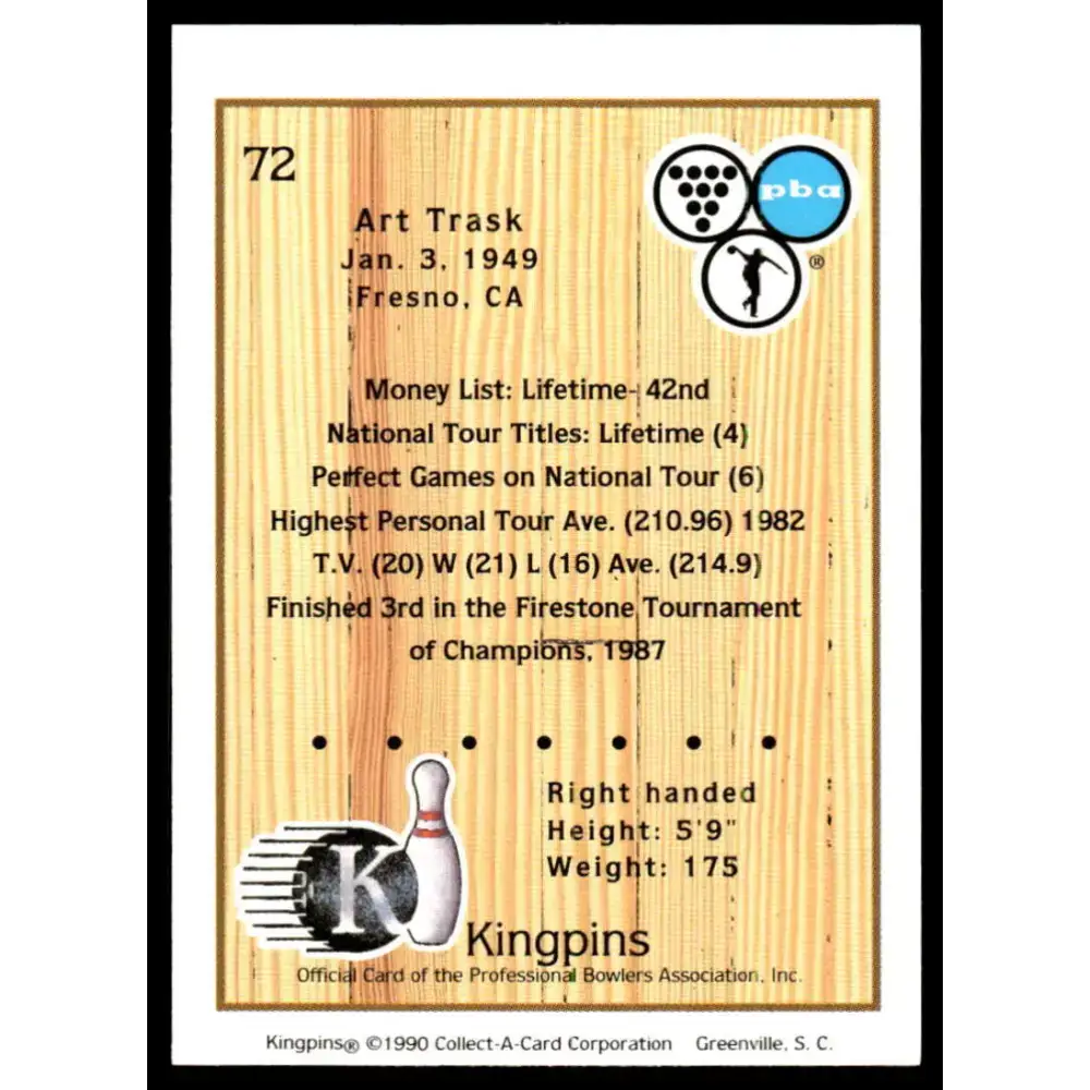 1990 Kingpins #71 Mike McGrath NM-MT PBA Bowling Card - Other