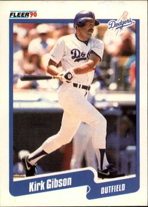 1990 Kirk Gibson Fleer Baseball Card #393 - Baseball Card Single