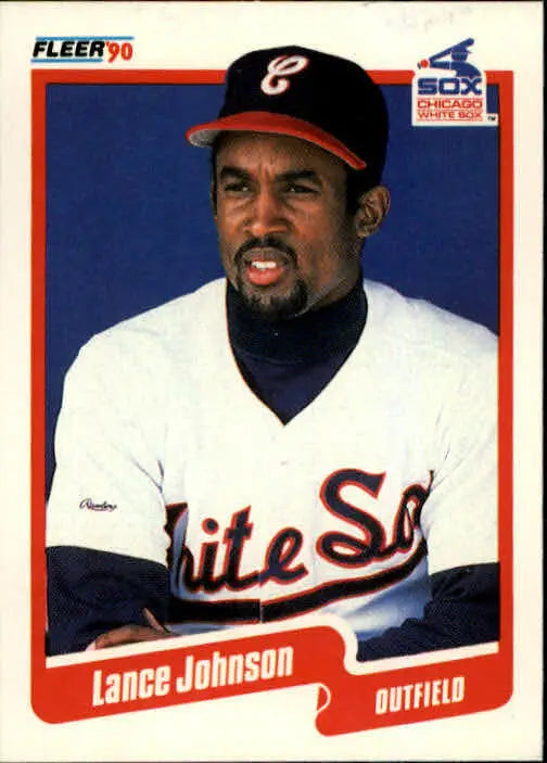 1990 Lance Johnson Fleer Baseball Card #536 - Baseball Card Single
