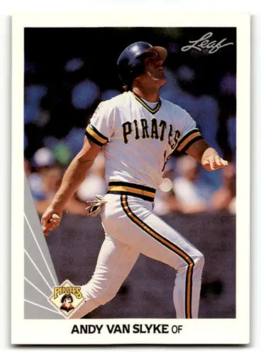 Andy Van Slyke baseball card 1990 Leaf #117 Pirates EX/NM collectible