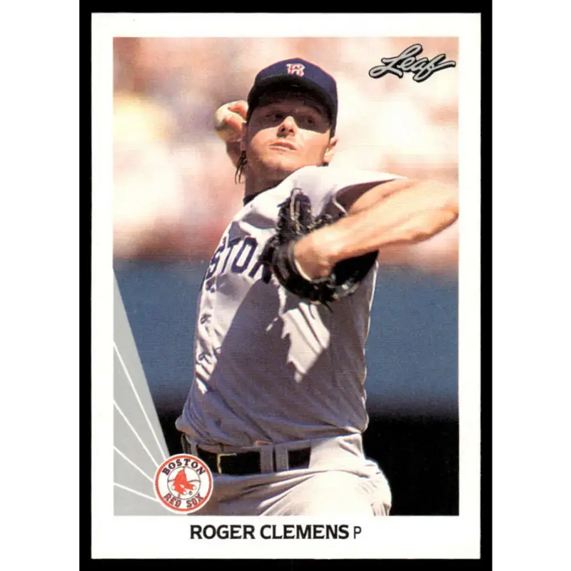1990 Leaf #12 Roger Clemens EX/NM Boston Red Sox Baseball Card - Baseball Card Single