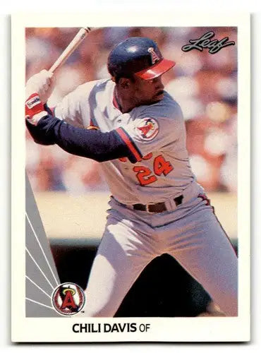 Chili Davis California baseball card from 1990 Leaf #288 featuring Davis California Angels