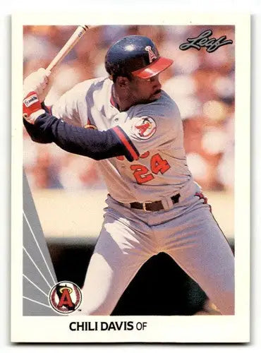 1990 Leaf #288 Chili Davis California Angels Baseball Cards EX/NM ID:59675 - Baseball Card Single