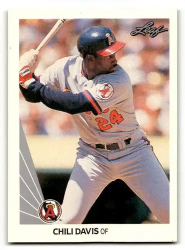 1990 Leaf #288 Chili Davis California Angels Baseball Cards EX/NM ID:59673 - Baseball Card Single