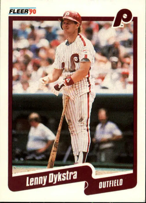 1990 Lenny Dykstra Fleer Baseball Card #556 - Baseball Card Single