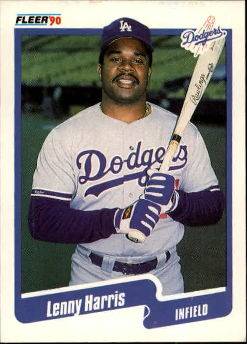 1990 Lenny Harris Fleer Baseball Card #397 - Baseball Card Single