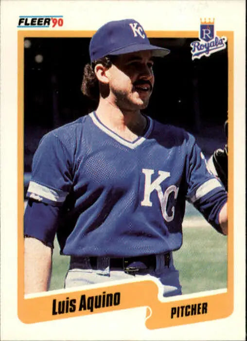 1990 Luis Aquino Fleer Baseball Card #101 - Baseball Card Single