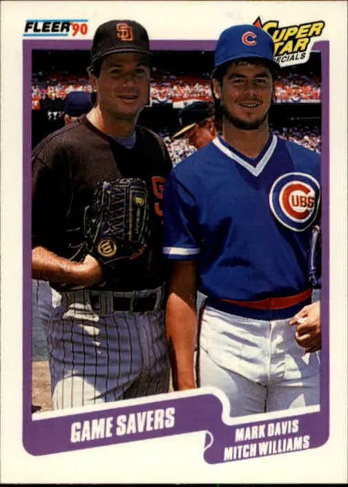 1990 Mark Davis / Mitch Williams Fleer Baseball Card #631 - Baseball Card Single