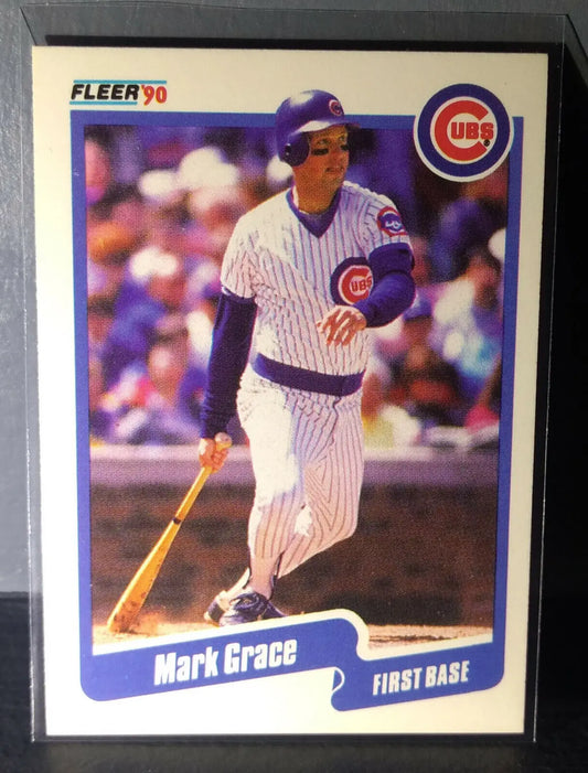 1990 Mark Grace Fleer Baseball Card #32 - Baseball Card Single